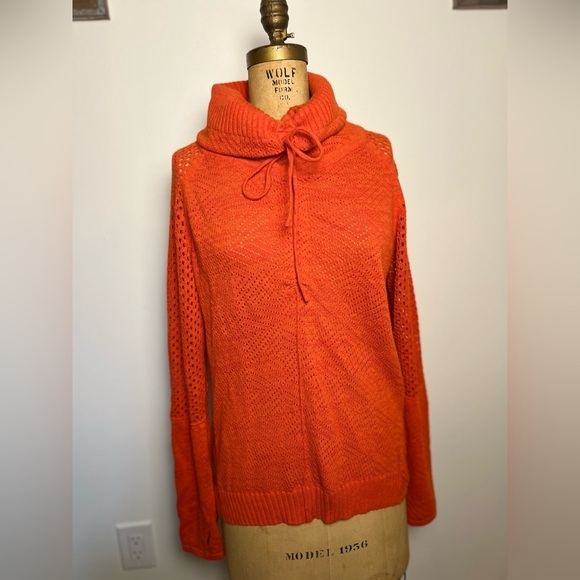 Prana women’s light weight pullover sweater size small orange - Picture 1 of 6